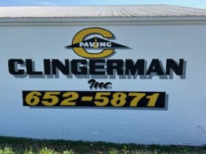 Clingerman Paving Business Sign